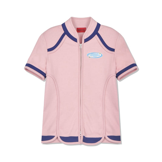 momentel - Pink Navy Short Sleeve Jacket