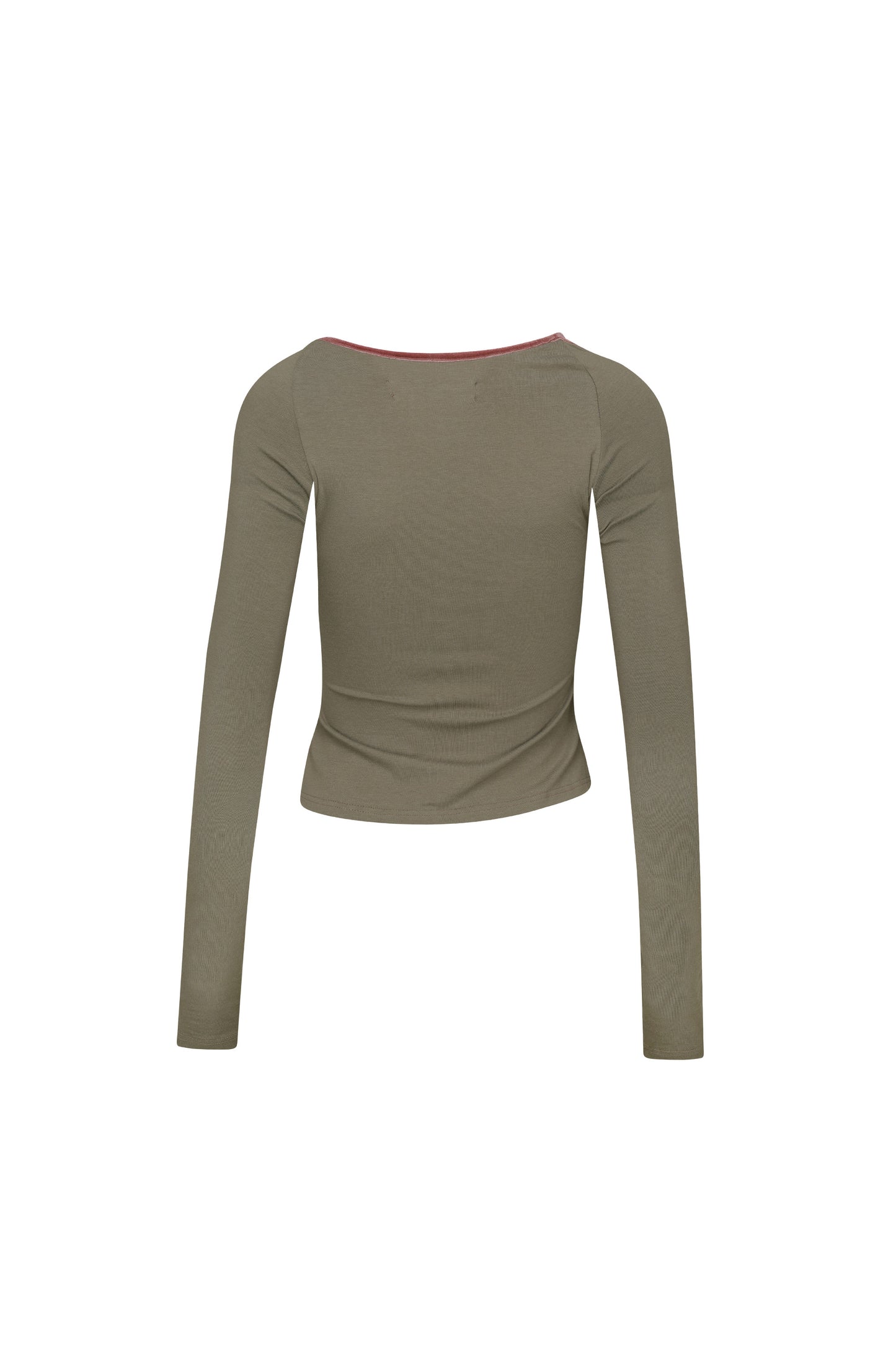 Zen Velvet Trimming Top Taupe