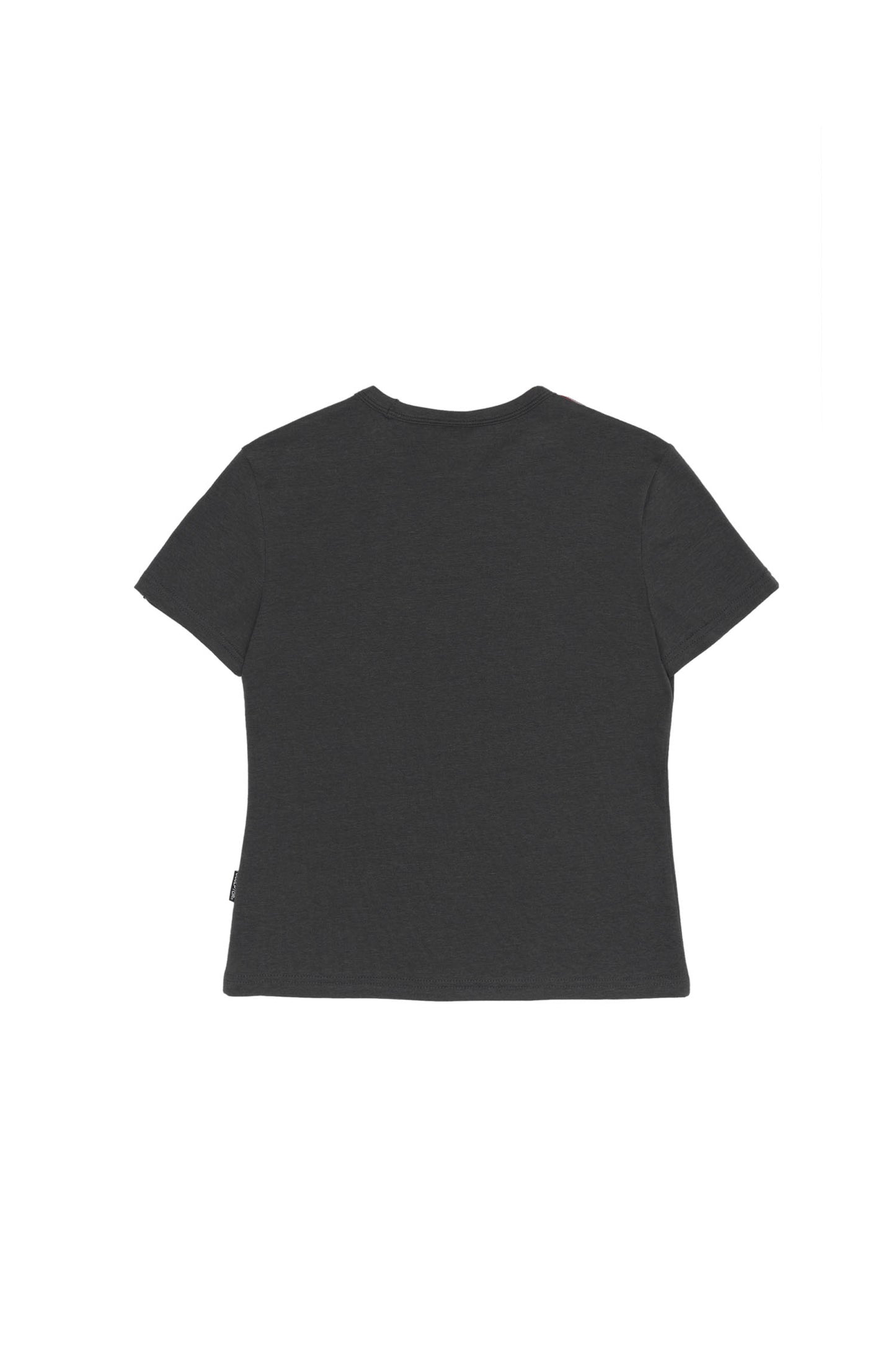 Classic Logo Piping Crop Top Charcoal