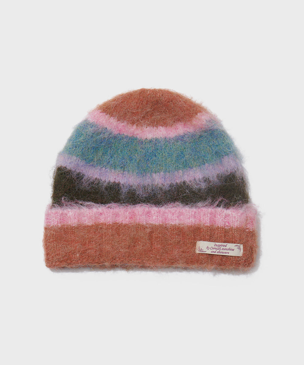 STRIPE SHAGGY BEANIE - 5 colors