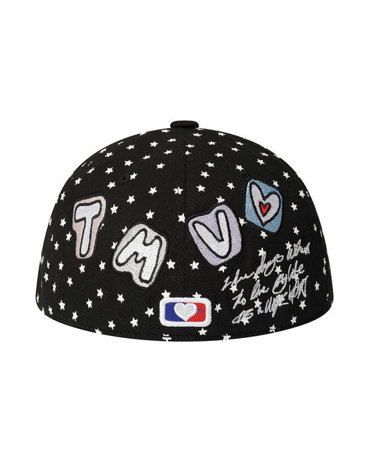 the museum visitor -  TMV PATCH EMBROIDERY CAP (BLACK)