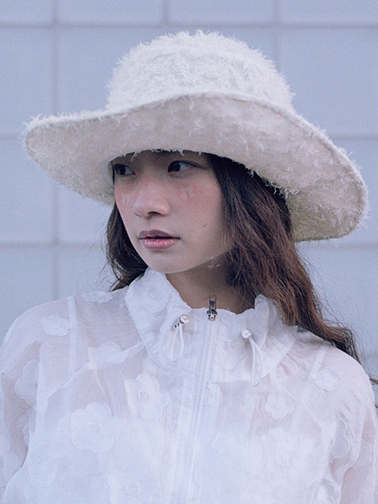 BOHO FRINGE FEDORA IN CREAM