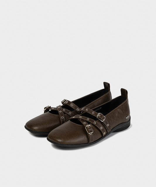 khiho - TRIVEL FLAT BROWN