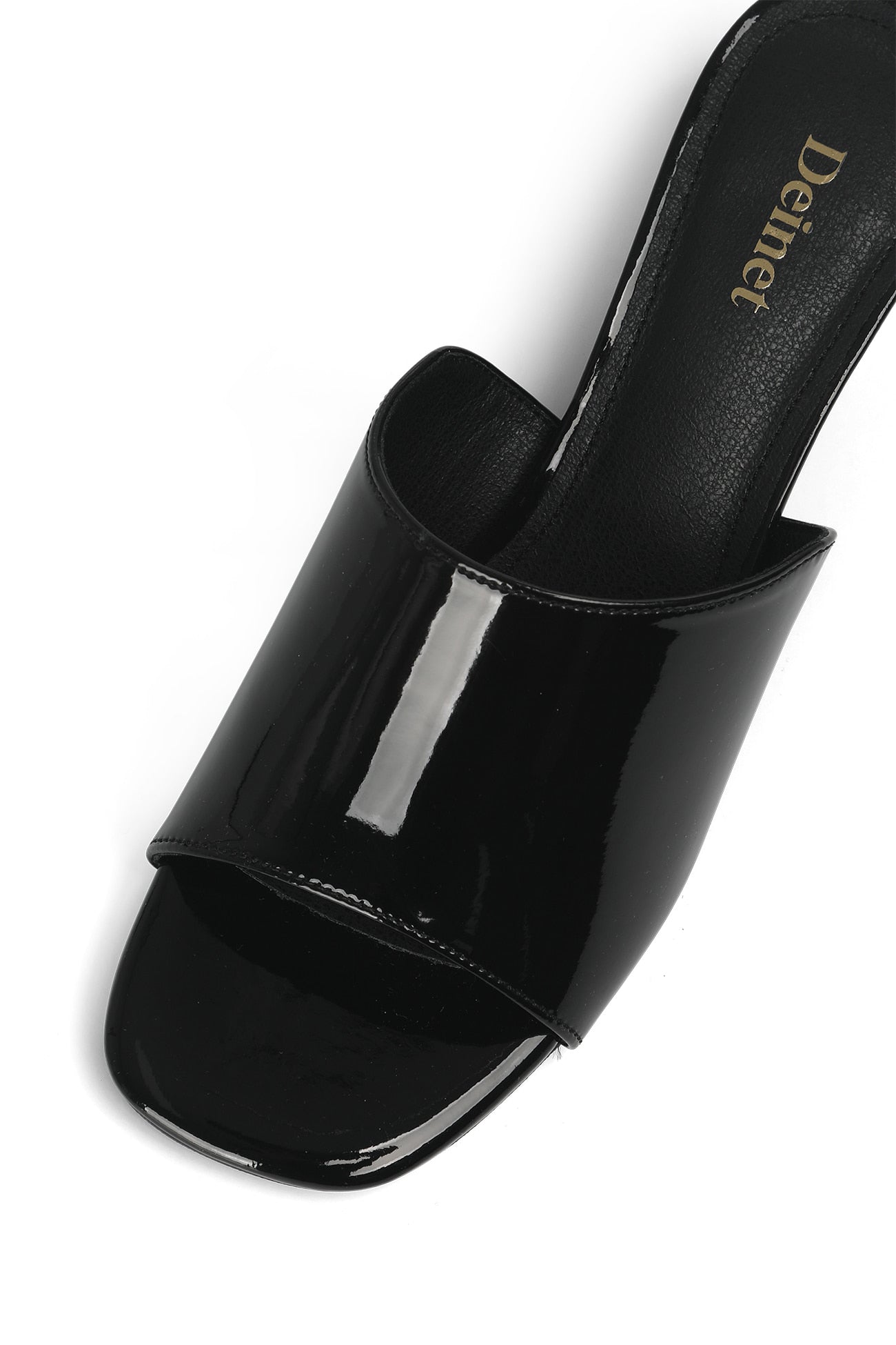 Deinet - ENAMEL SLIPPERS IN BLACK