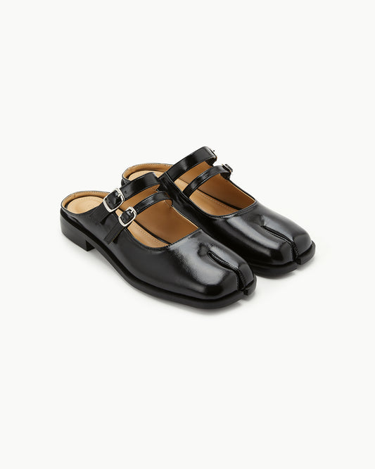 PAES - Double Buckle Mule / Black