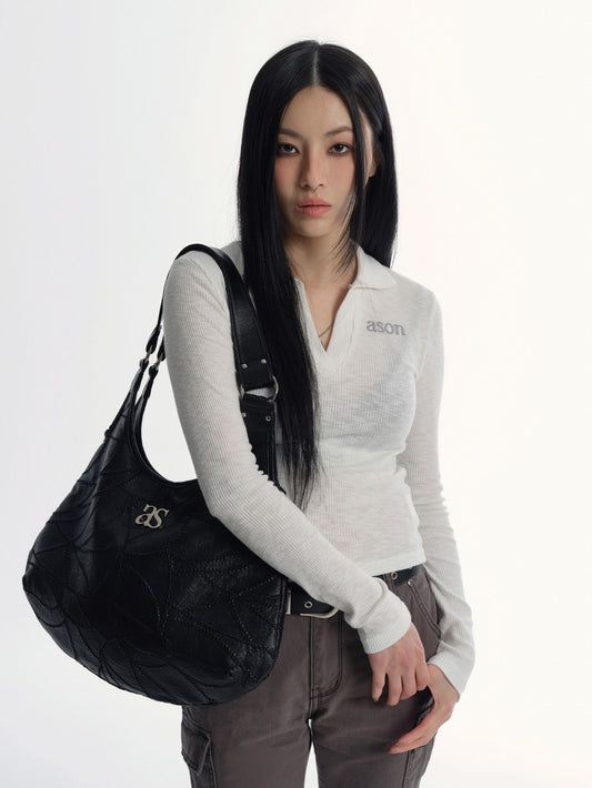 ASON - BECKY SHOULDER BAG / BLACK