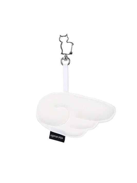 ♪ Puffy Wing Keyring - WHITE ♫- BLACK ♫