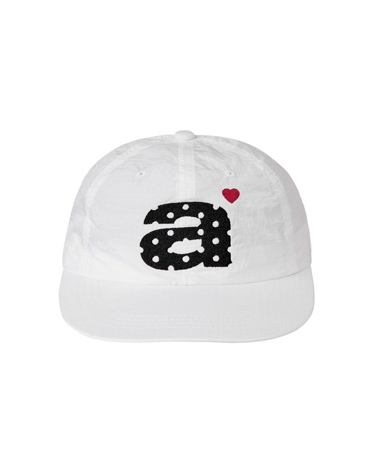 aeae - DOT SMALL LETTER NYLON CAP [WHITE]