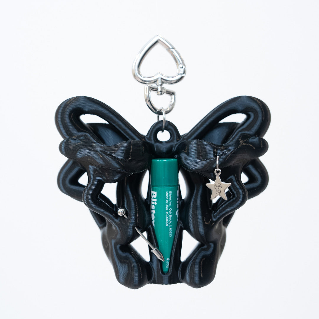 RIBBON BALM KEYCHAIN (Liquid Black) 送潤唇膏