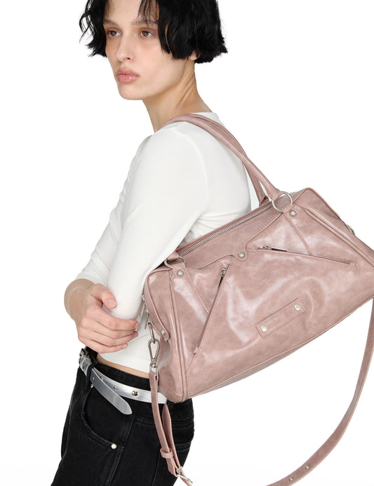 sunburnproject - Faux Leather M.O.S Bag, PINK