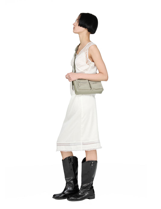 sunburnproject - Nylon Pocket Cross Bag, SAGE GREEN