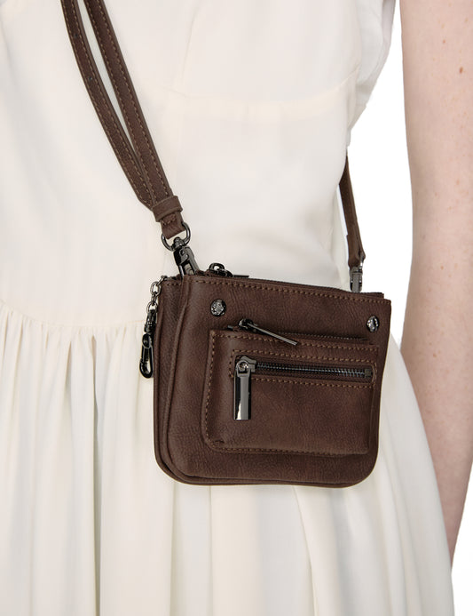 sunburnproject - Rivet Two-way Mini Bag (BROWN)