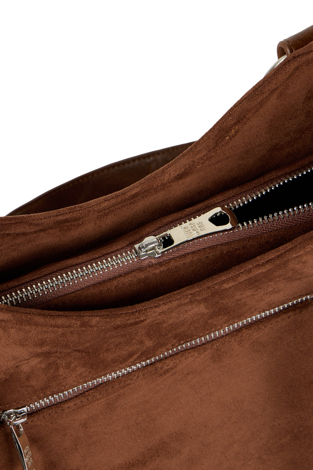 IUGA - Studded Suede Shoulder Bag (Brown)