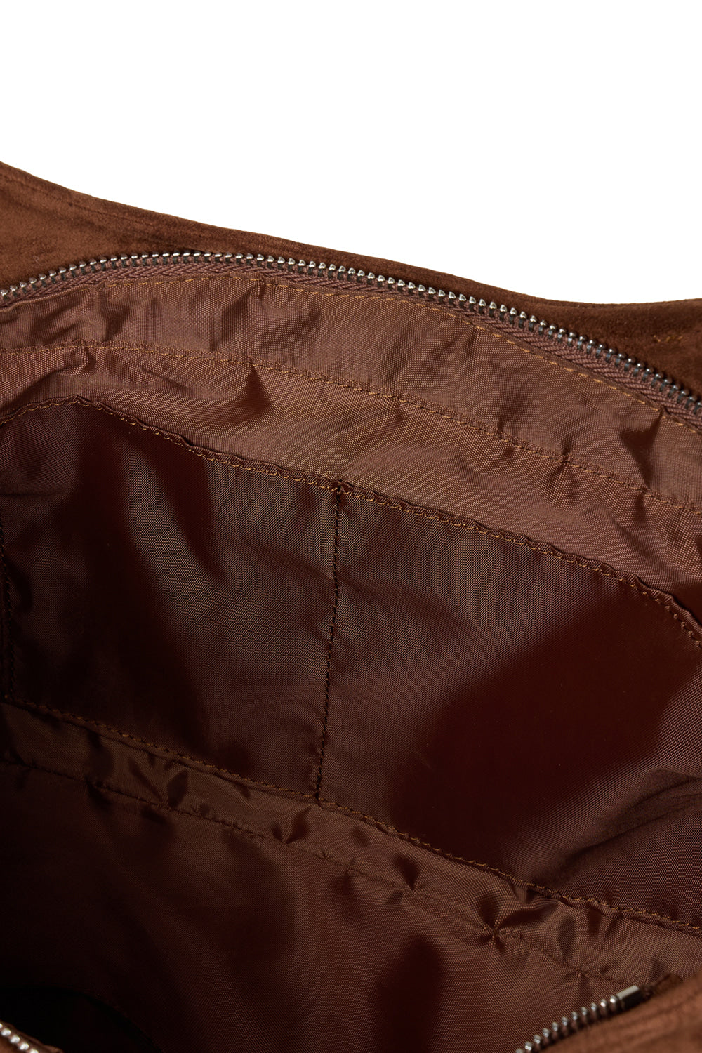 IUGA - Studded Suede Shoulder Bag (Brown)