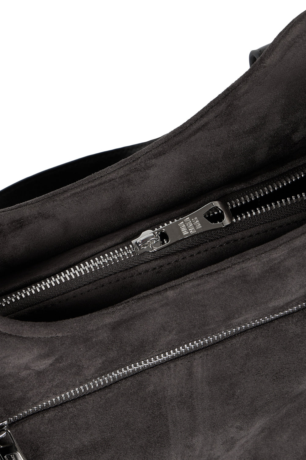 IUGA - Studded Suede Shoulder Bag (Charcoal)