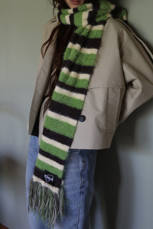 IUGA - Striped Hairy Bold Muffler (Green)