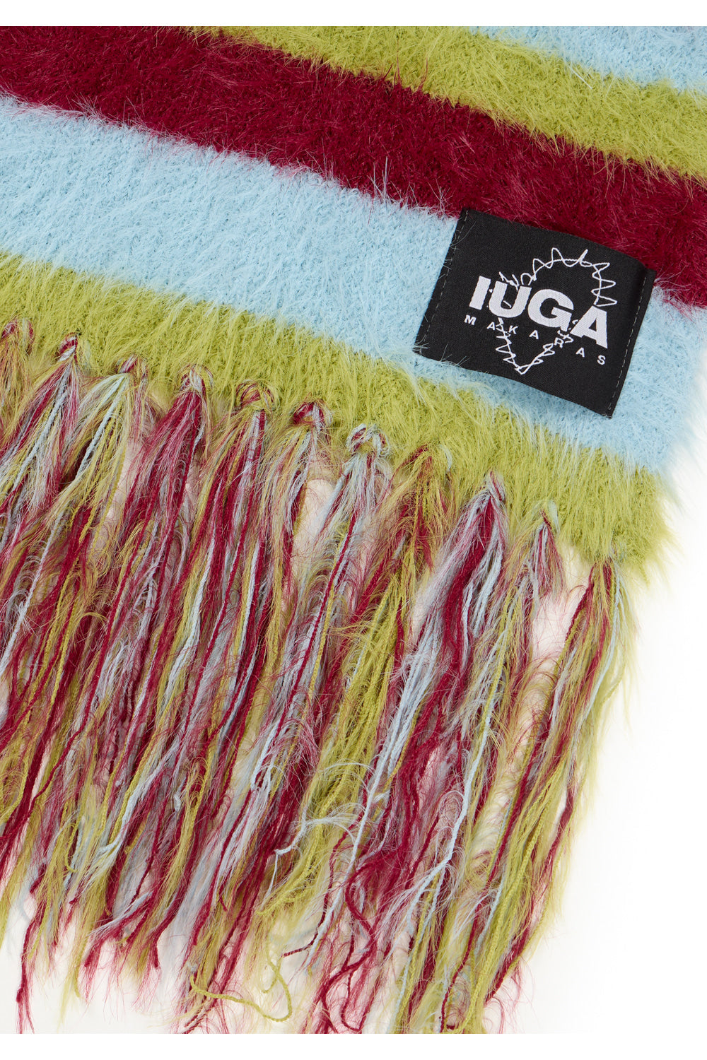 IUGA - Striped Hairy Bold Muffler (Burgundy)