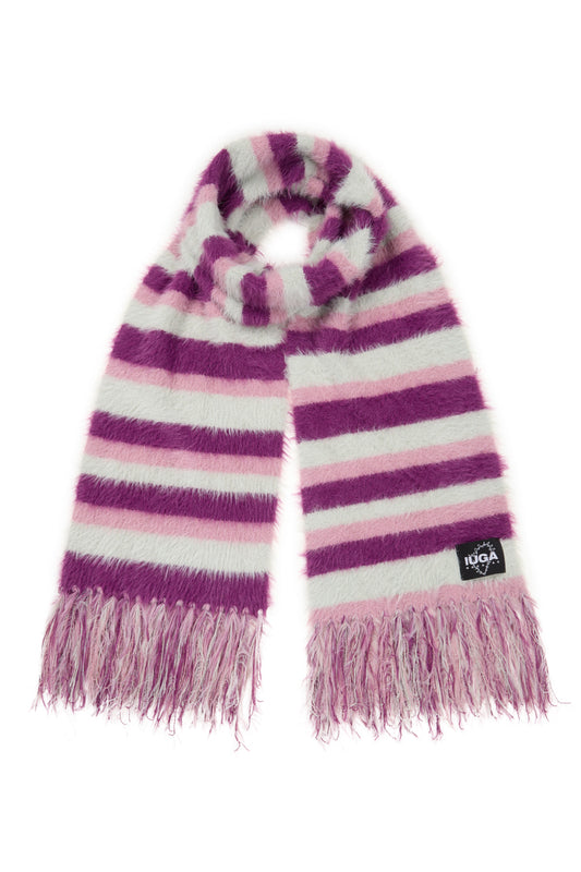 IUGA - Striped Hairy Bold Muffler (Magenta)