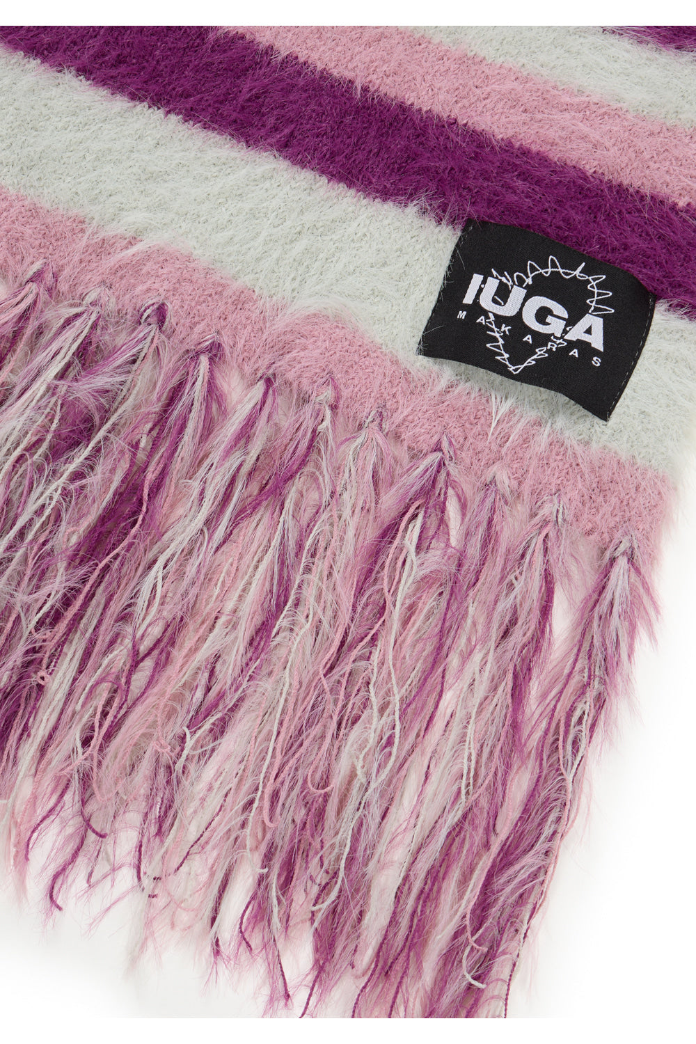 IUGA - Striped Hairy Bold Muffler (Magenta)