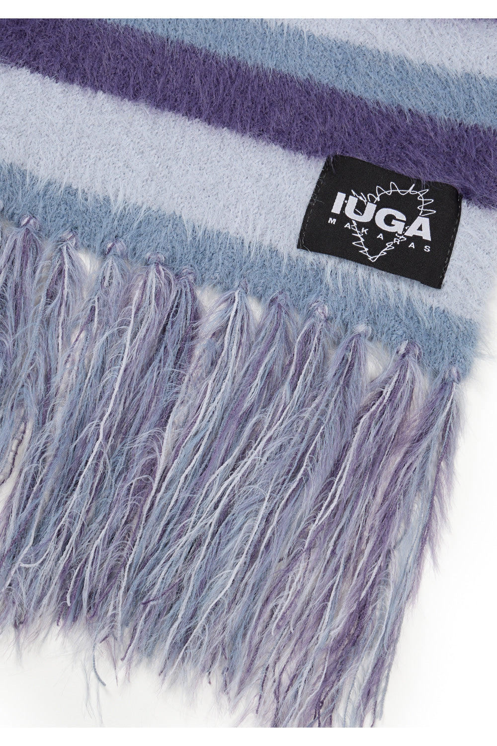 IUGA - Striped Hairy Bold Muffler (Light Purple)