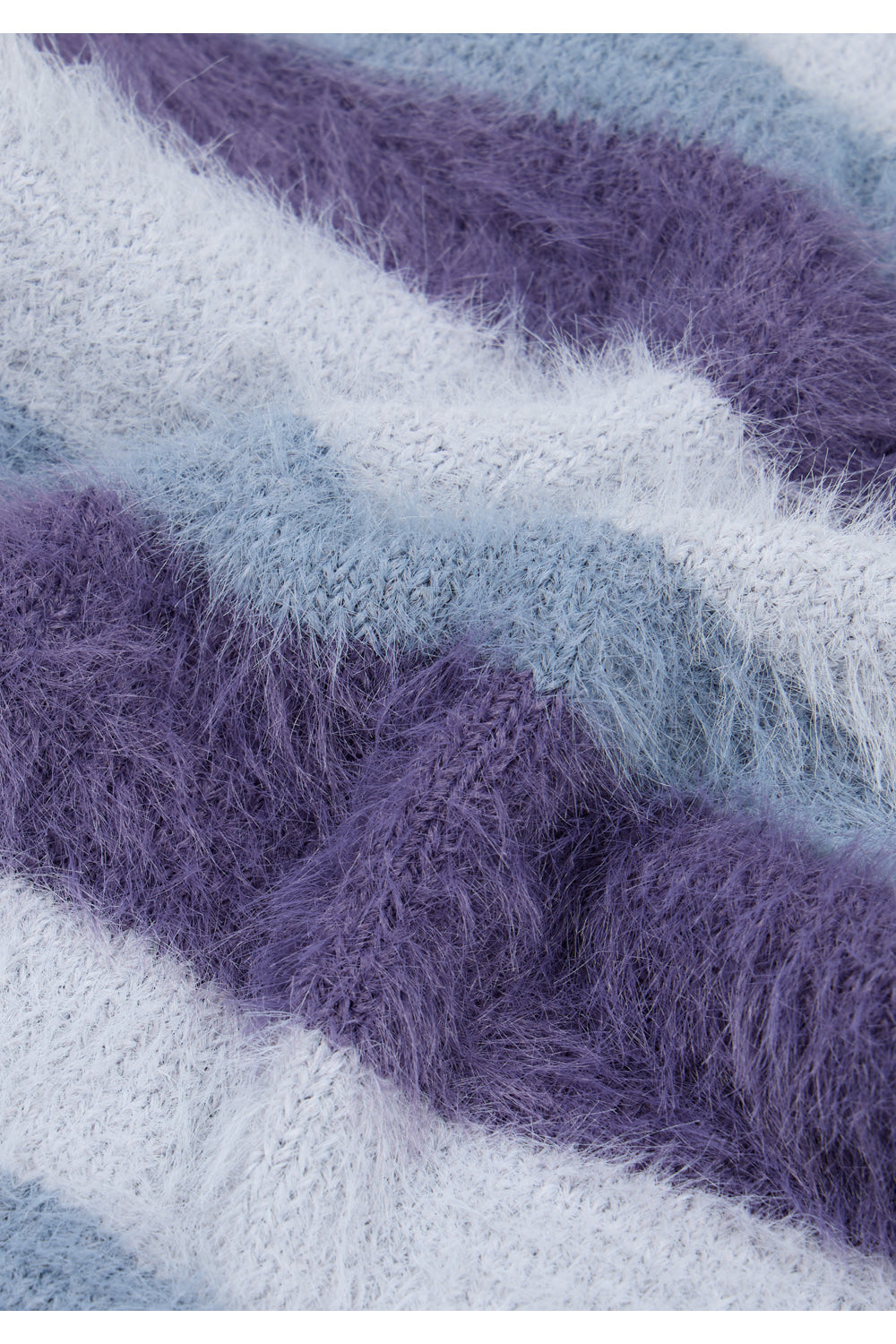 IUGA - Striped Hairy Bold Muffler (Light Purple)