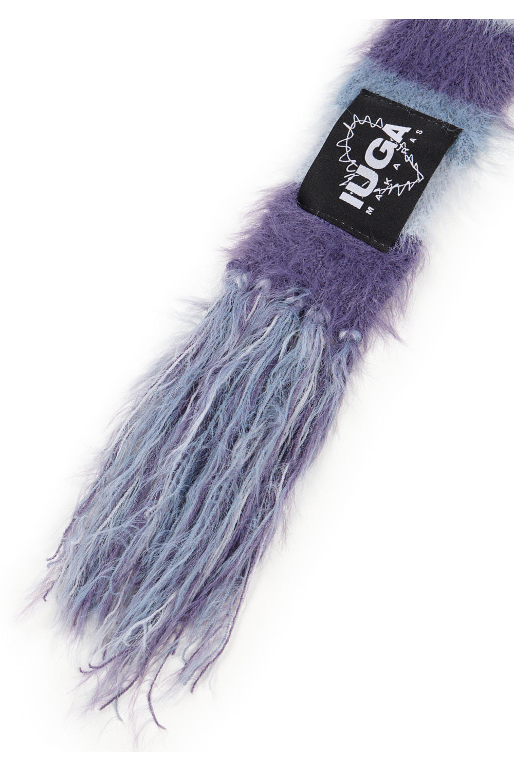 IUGA - Striped Hairy Skinny Muffler (Light Purple)
