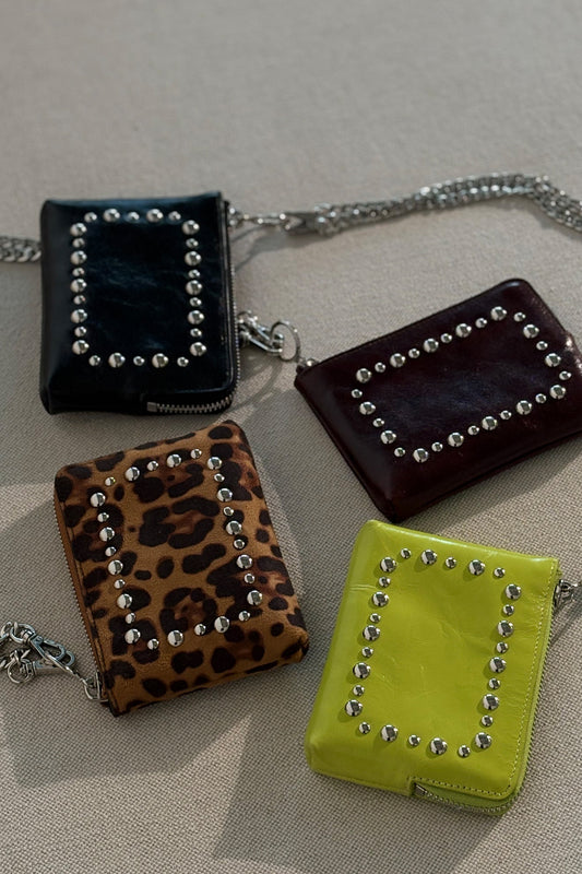 KHIHO - STUD POPO POUCH / BLACK