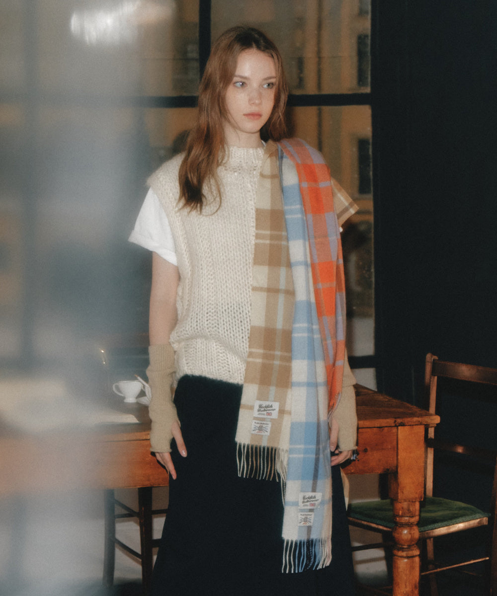 CLASSIC WOOL MUFFLER CHECK - 11color