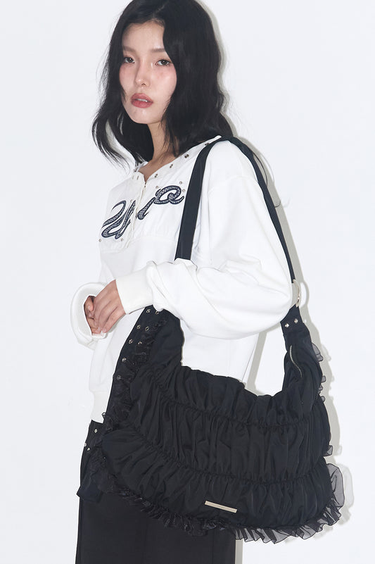 illigo - [Pre-order delivery on 10/02] Frill Bubble Big Cross Bag Black