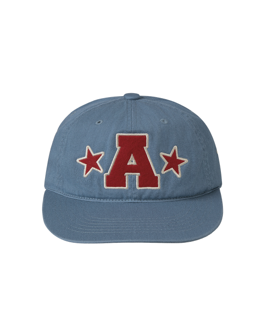aeae - WASHED CAPITAL LOGO CAP [AQUA BLUE]