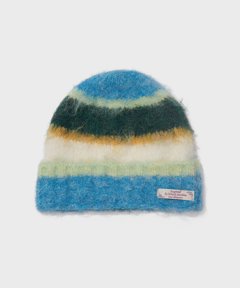 STRIPE SHAGGY BEANIE - 5 colors