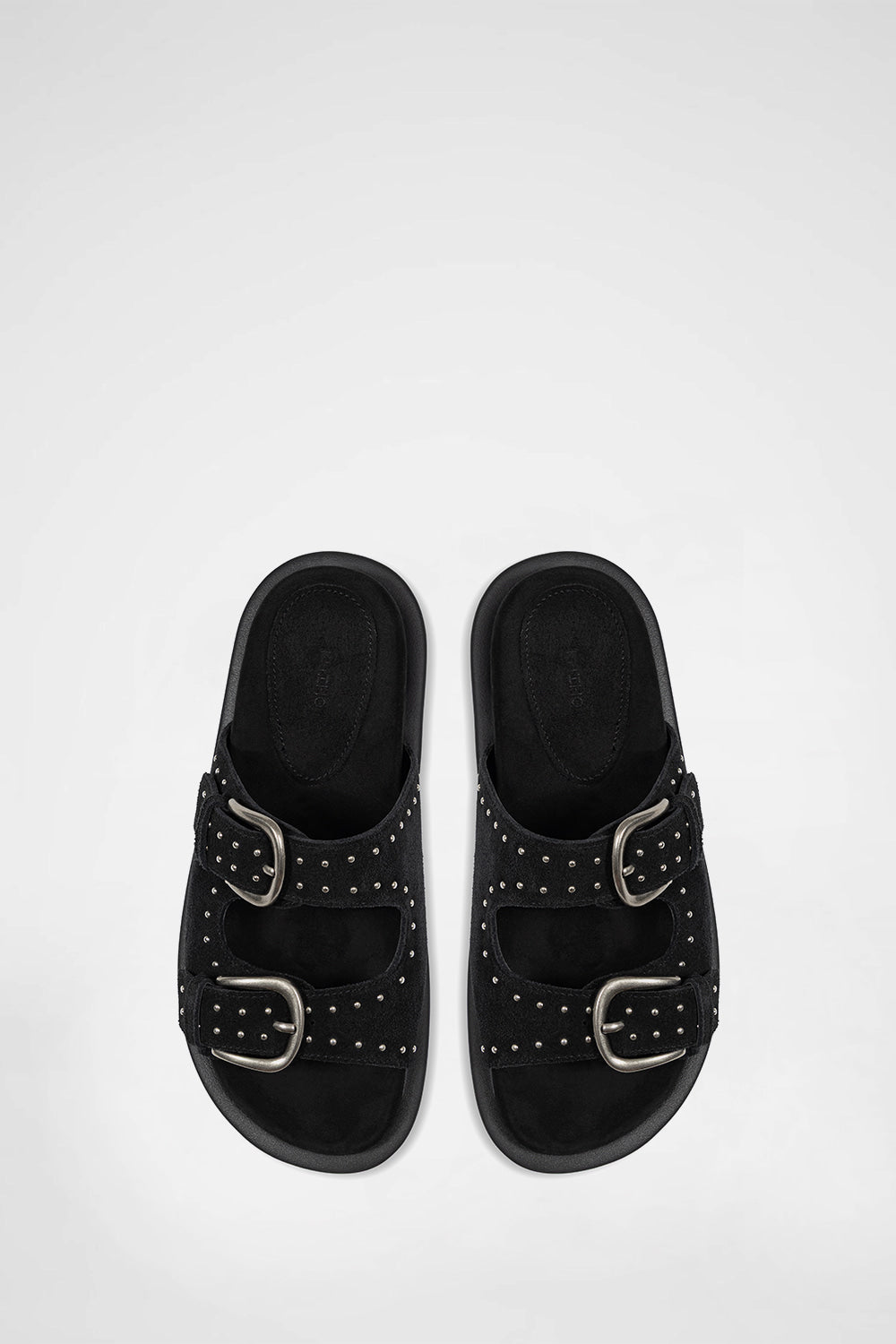 khiho - DUOLY BUCKLE SLIDE / BLACK