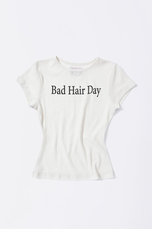Sculptorpage - Bad Hair Day Tee White