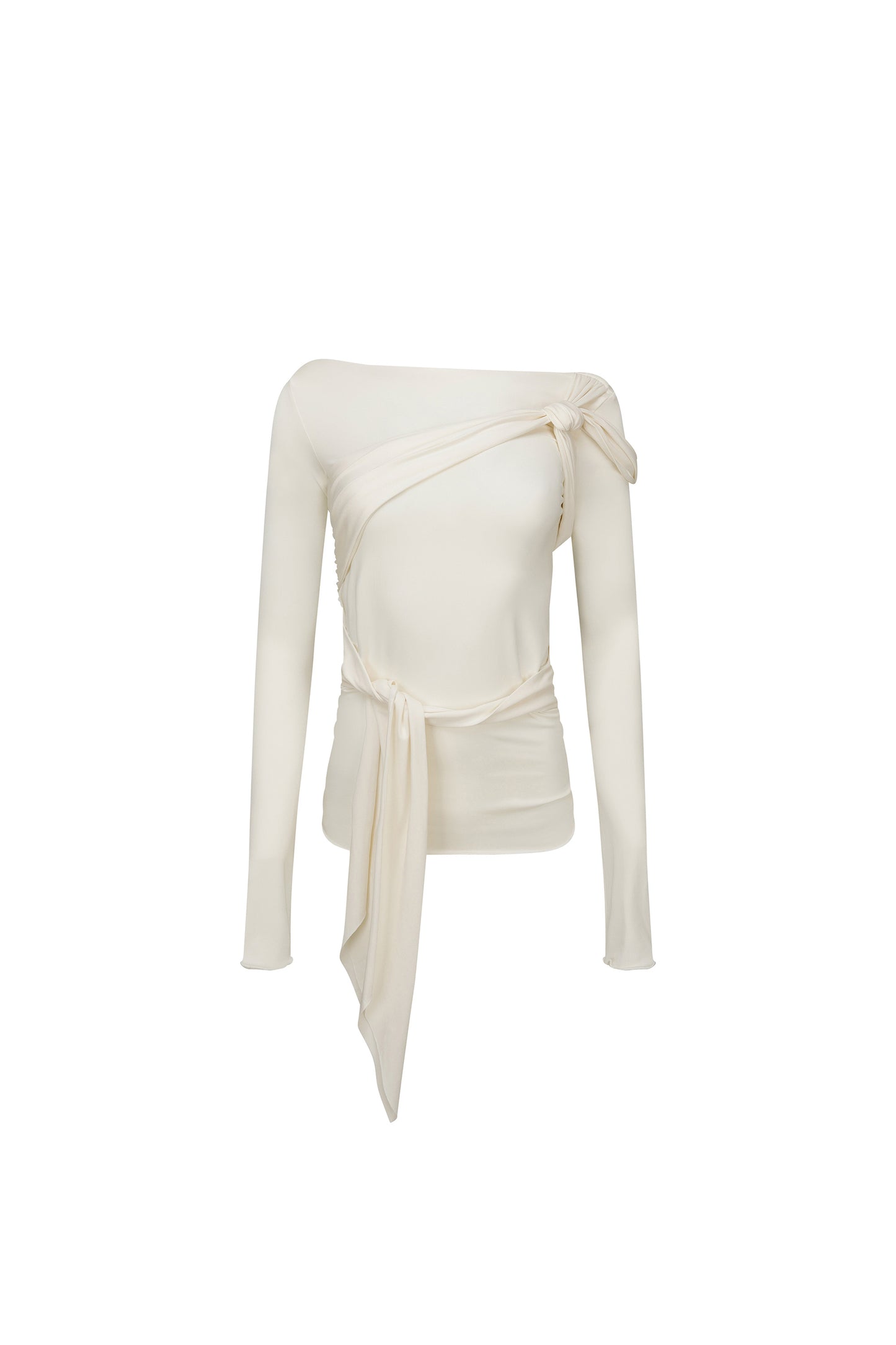 Twist Jersey Top Ivory