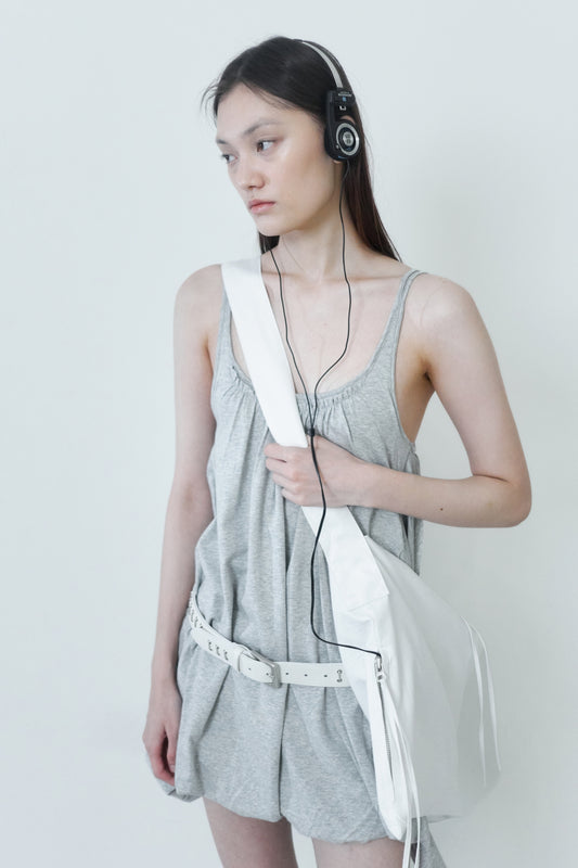 cerric - SHOULDER STRING BIG BAG / WHITE