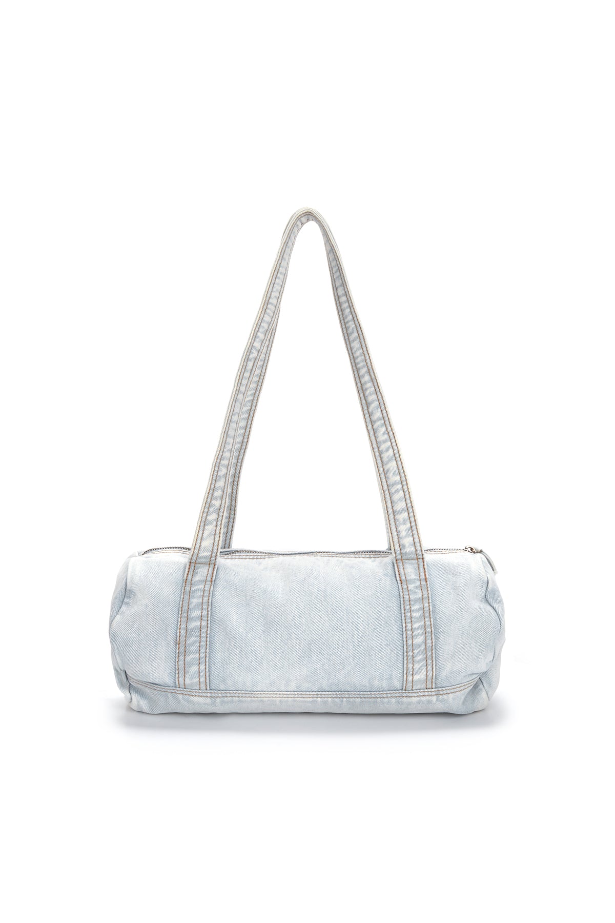 LOGO WASHED DENIM DUFFEL BAG IN SKY