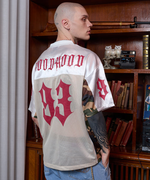 HOODHOOD - HD CAMO Football jersey half sleeve T-shirt WHITE