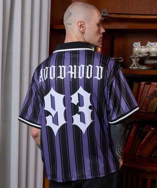 HOODHOOD - HD Football collar jersey half sleeve T-shirt PURPLE