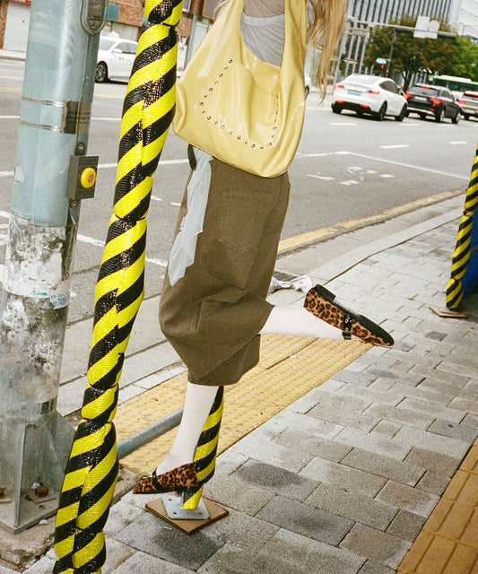 KHIHO - BUCKLE STRAP BALLERINA FLAT / LEOPARD