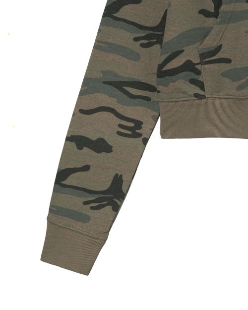 aeae -  WEB LOGO CROP HOOD ZIP UP [CAMO BEIGE]