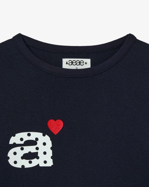 aeae - DOT SMALL LETTER L/S [NAVY]
