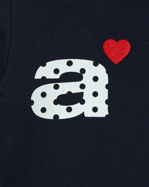 aeae - DOT SMALL LETTER L/S [NAVY]