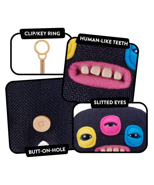 Fugglers Anoid Alien Black 8cm Keyring