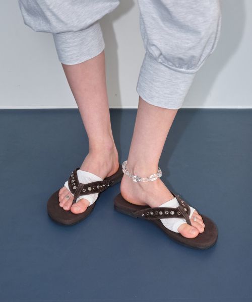 Elio －Eyelet Flip-flop Slides - 3 colors