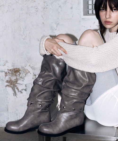 Khiho - NOD Stud Boots Gray