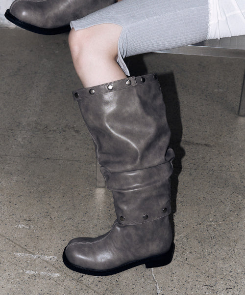 Khiho - NOD Stud Boots Gray