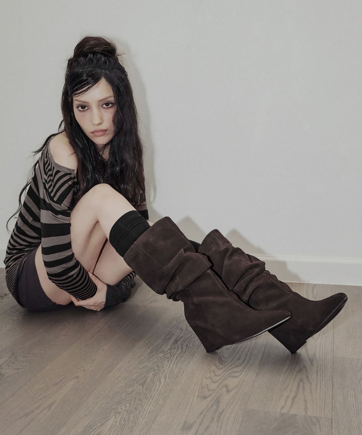 309 fade wedge boots / brown