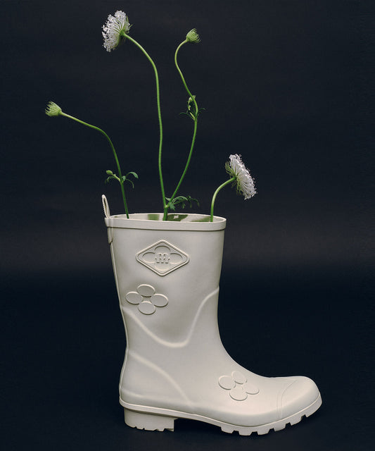 [X MINJUKIM] FLORAL PATCH RAINBOOTS SHORT - 4color