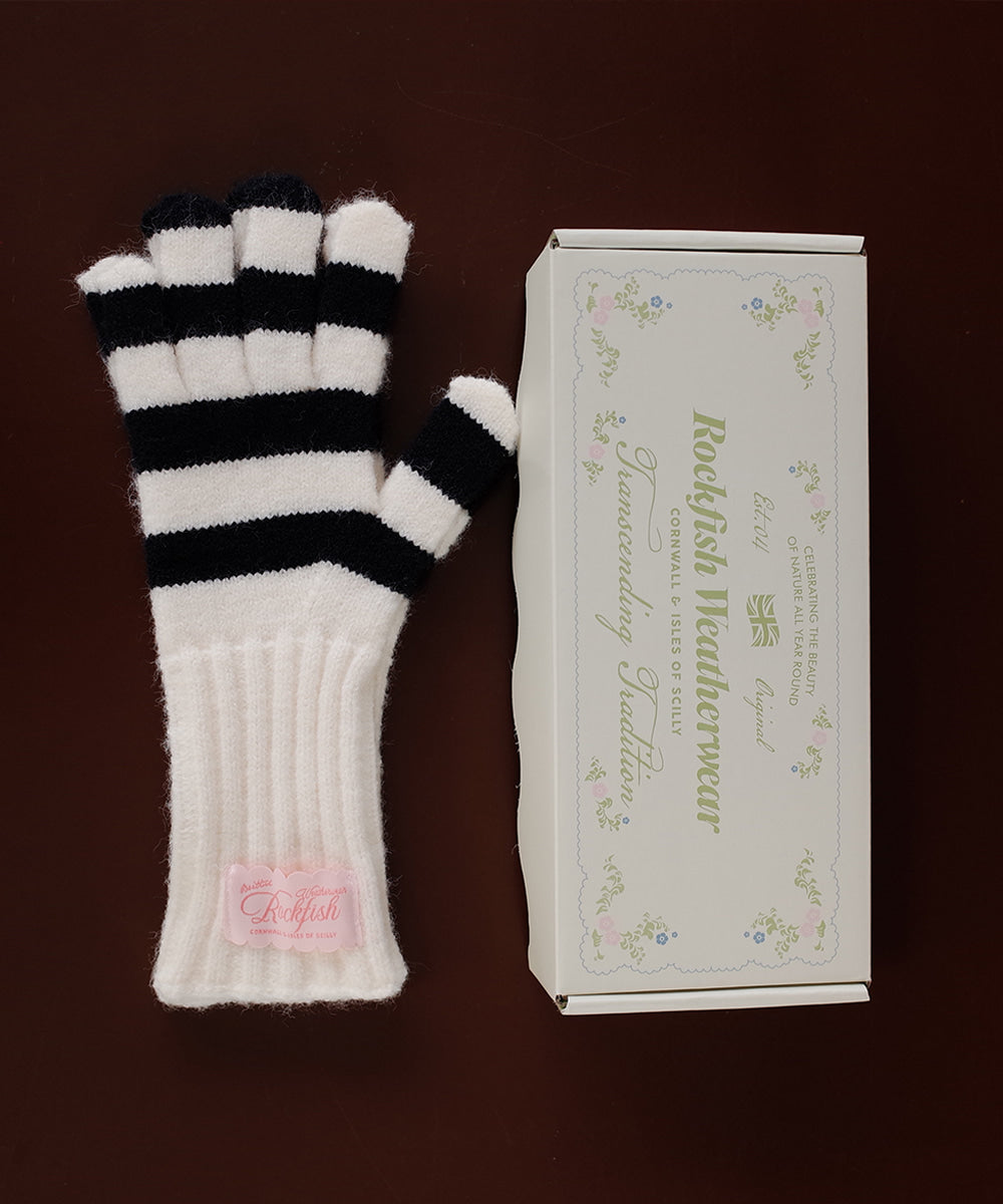 STRIPE RIBBED GLOVES - 5 colors