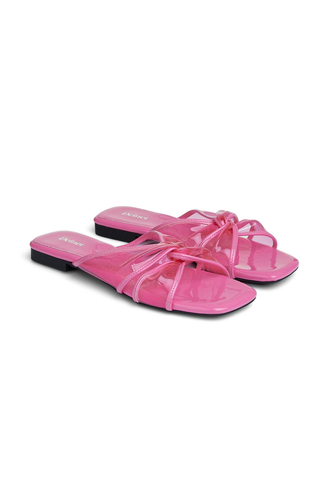 Deinet - JELLY TWISTED SLIPPERS IN PINK